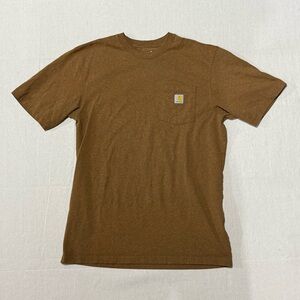 Carhartt Pocket T-Shirt With Carhartt BackHit Beige Carhartt L Tall Loose Fit